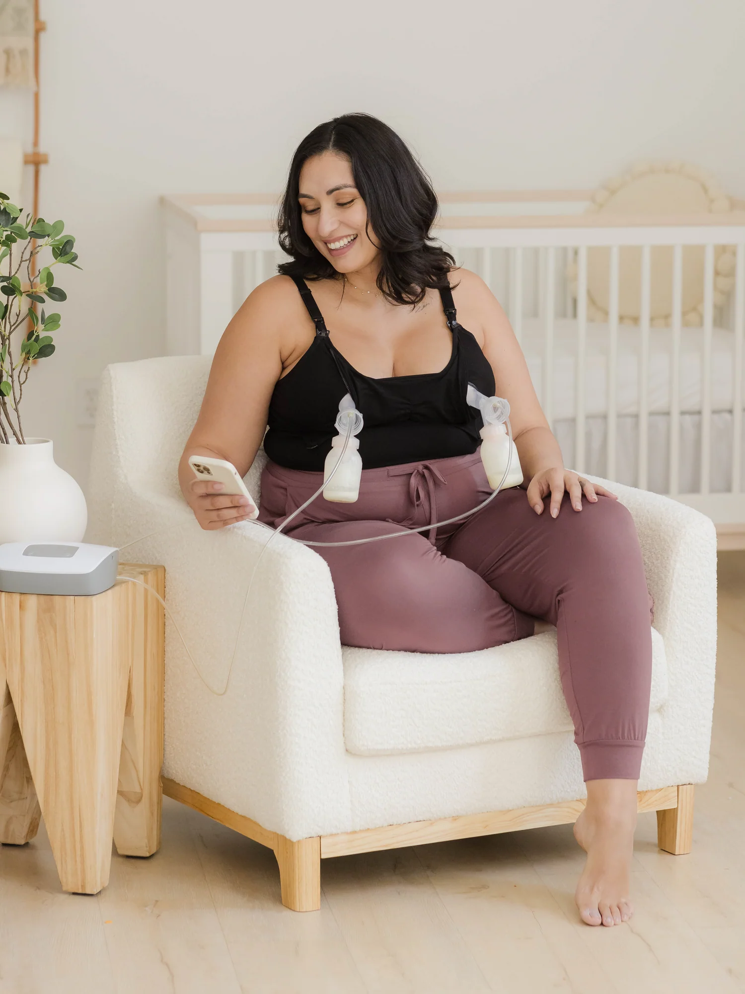 Sublime® Bamboo Pumping Cami Two-Pack | Black - Image 6