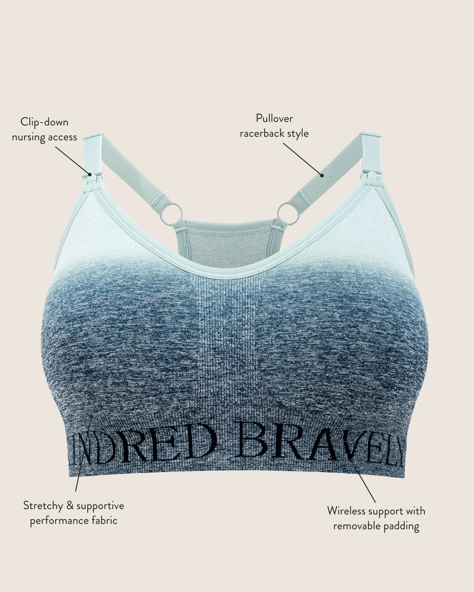 Sublime® Nursing Sports Bra | Ombre Storm - Image 6